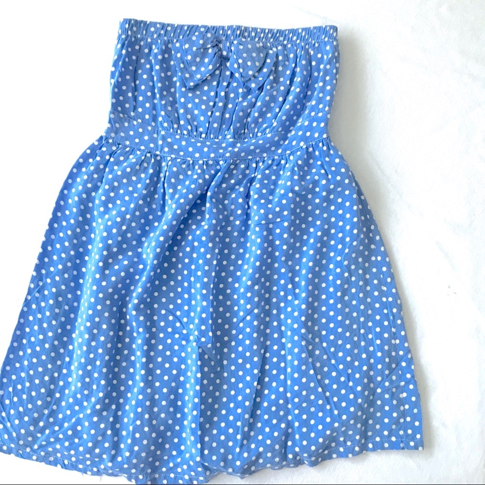 Forever 21 Pinup Vintage Look Polkadot Dress w Bow